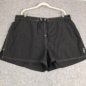ZeroXposur Swim Trunks Womens 22W Black Board Shorts Contrast Stitching